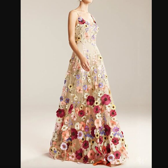 NWOT Beautiful Floral Dress from AW Bridal - Picture 4 of 16